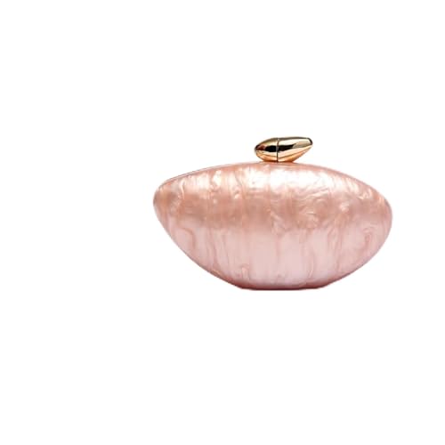 GXMDSGZ Abendtasche for Damen – trendige Clutch mit Kette, elegante Ellipsen-Umhängetasche for Partyhochzeiten(Pink) von GXMDSGZ