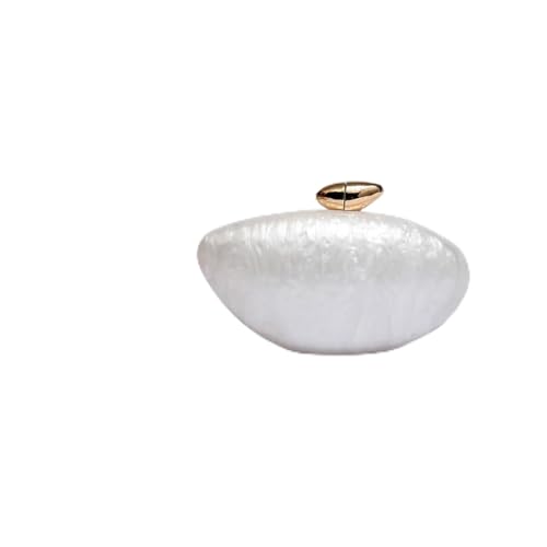 GXMDSGZ Abendtasche for Damen – trendige Clutch mit Kette, elegante Ellipsen-Umhängetasche for Partyhochzeiten(SHELL) von GXMDSGZ