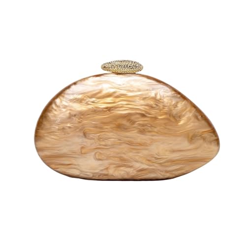 GXMDSGZ Abendtaschen Schulter Sonderform Hochzeit Handtaschen Mode Clutch Crossbody Bag Shell Elegante Damen Hand Geldbörsen(C-97 brown) von GXMDSGZ