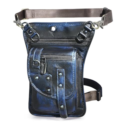 GXMDSGZ Beintasche Motorrad Lederdesign Herren Kleine Messenger Mochila Tasche Reisegürtel Hüfttasche Drop Leg Bag Tablet Tasche(Color 5) von GXMDSGZ