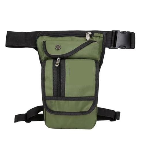 GXMDSGZ Beintasche Motorrad Nylon Herren Drop Leg Bag Motorrad Taille Fanny Pack Multifunktions-Messenger Schultertaschen Reise Hüftgürtel Oberschenkeltasche(Green) von GXMDSGZ