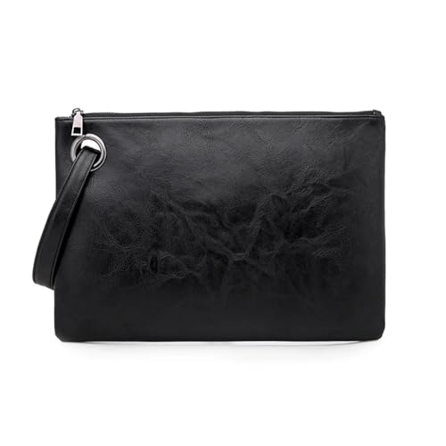 GXMDSGZ Clutch Damen Handtaschen Damen Weiche PU Leder Tägliche Clutch Damen Abend Umschlagtasche Tragbare Weibliche Armband Geldbörse Handytasche FüR Hochzeit Party(A Black) von GXMDSGZ
