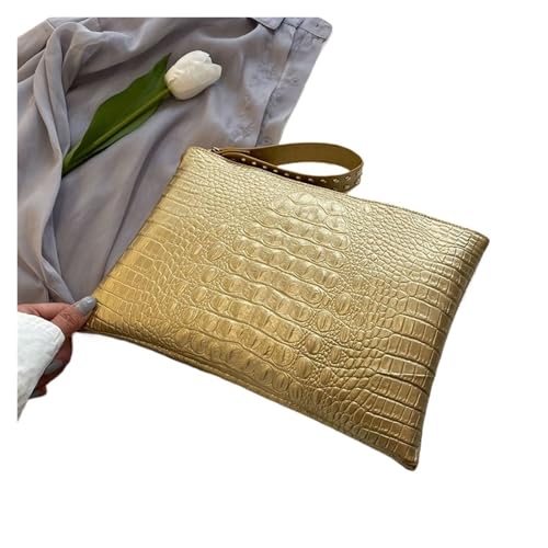 GXMDSGZ Clutch Damen Luxus Handtaschen Frauen Tasche PU Leder Clutch Damen Abend Umschlag Tasche Weibliche Tag Clutches Geldbörse Tragbare Armband Tasche FüR Hochzeit Party(C Golden) von GXMDSGZ