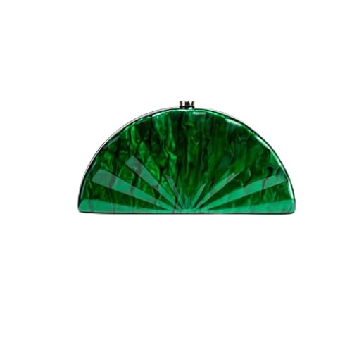GXMDSGZ Frau fächerförmige Abend Clutch Mode Kette Schulter Umhängetasche Luxus Hochzeit Party Handtasche Tasche(Dark Green) von GXMDSGZ