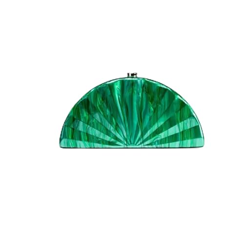 GXMDSGZ Frau fächerförmige Abend Clutch Mode Kette Schulter Umhängetasche Luxus Hochzeit Party Handtasche Tasche(Green) von GXMDSGZ