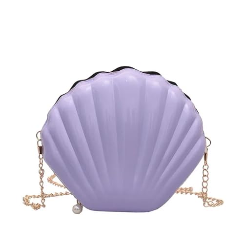 GXMDSGZ Mode Frauen Schulter Handtaschen Shell Tasche Kette Niedlich Pailletten Kleine Telefon Geld Beutel Reißverschluss Umhängetaschen for(PURPLE) von GXMDSGZ