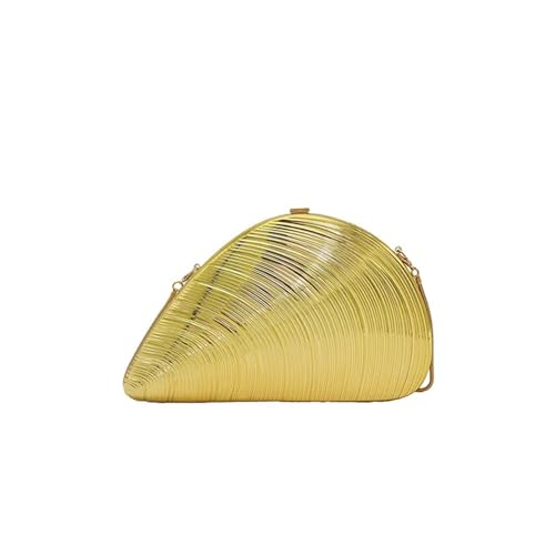 Kreative Muschelform Gold Geldbörse for Frauen Silber Tasche Hand-gehalten Abend Schulter Messenger Bag(Golden) von GXMDSGZ