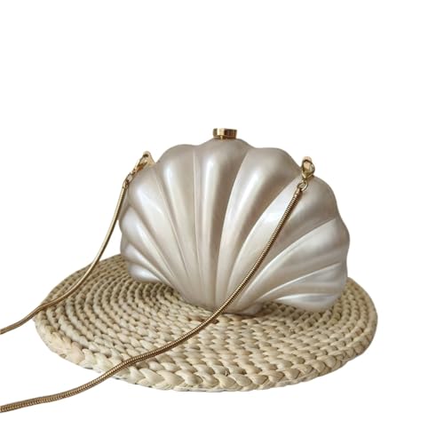 Luxus Shell Geldbörse Steine ​​Abend Clutch Tasche Frauen Mini Hochzeit Party Sommer Strand Pro Weibliche Mädchen Dame Geschenk Handtasche(Dark Grey) von GXMDSGZ