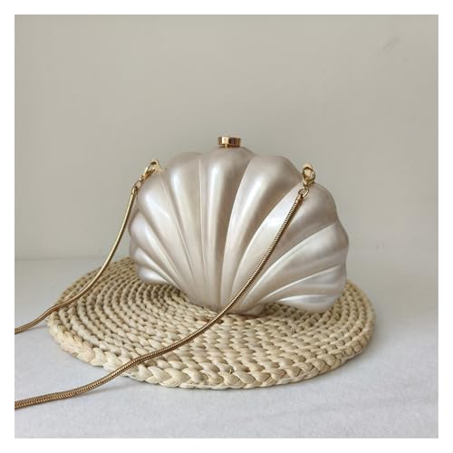 Luxus Shell Geldbörse Steine ​​Abend Clutch Tasche Frauen Mini Hochzeit Party Sommer Strand Pro Weibliche Mädchen Dame Geschenk Handtasche(Dark Grey) von GXMDSGZ
