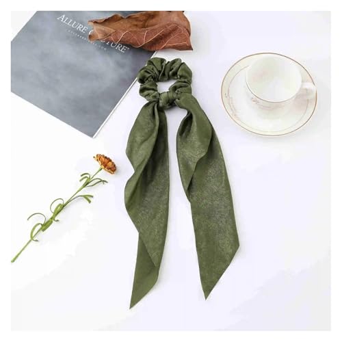 Seide Kopftuch Bandanas Drucken Chiffon Lange Band Haargummis Frauen Mädchen Pferdeschwanz Schal Elastische Haarbänder Krawatten Haarschmuck FüR Den Strand(24) von GXMDSGZ