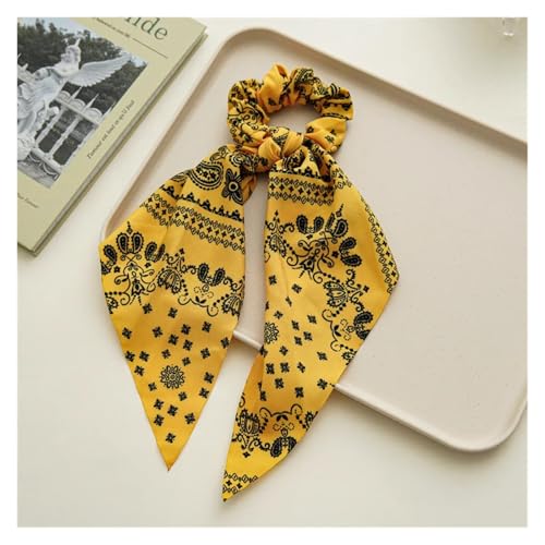 Seide Kopftuch Bandanas Drucken Chiffon Lange Band Haargummis Frauen Mädchen Pferdeschwanz Schal Elastische Haarbänder Krawatten Haarschmuck FüR Den Strand(39) von GXMDSGZ