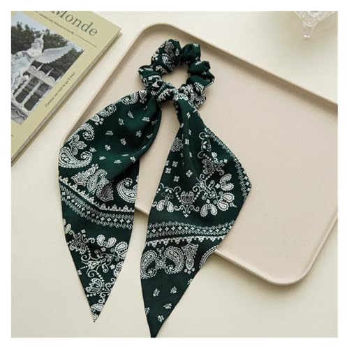 Seide Kopftuch Bandanas Drucken Chiffon Lange Band Haargummis Frauen Mädchen Pferdeschwanz Schal Elastische Haarbänder Krawatten Haarschmuck FüR Den Strand(41) von GXMDSGZ