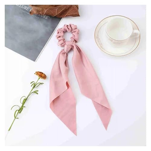 Seide Kopftuch Bandanas Drucken Chiffon Lange Band Haargummis Frauen Mädchen Pferdeschwanz Schal Elastische Haarbänder Krawatten Haarschmuck FüR Den Strand(Color-23) von GXMDSGZ
