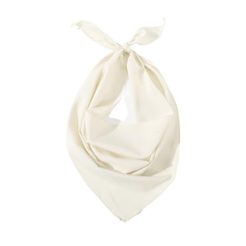 Seide Kopftuch Bandanas Einfarbig Turban Haarbänder Stirnband Frauen Elegante Schwarz Weiß Headwarps Mädchen Bandana Haar Zubehör FüR Den Strand(Cb4964c) von GXMDSGZ