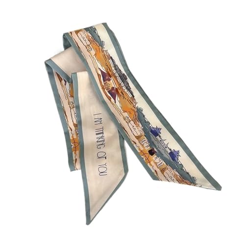 Seide Kopftuch Bandanas Lange Streifen Seide Schal Stirnband Haar Ring Haar Seil Retro Band for Frau Gebunden Haar Turban Band Kopfschmuck FüR Den Strand(G) von GXMDSGZ