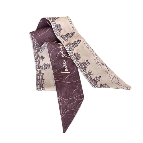 Seide Kopftuch Bandanas Lange Streifen Seide Schal Stirnband Haar Ring Haar Seil Retro Band for Frau Gebunden Haar Turban Band Kopfschmuck FüR Den Strand(H) von GXMDSGZ