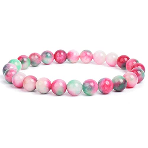 Naturstein Armband Kristall Jade Perlen Armreif Poliert Elastisch Homme Femme Türkise Achate Yoga 8mm Trendy Jewelry-Pfirsich,17cm-6.7inch Naturstein Armband Kristall Jade Perlen Armreif Poliert Elastisch Homme Femme Türkise Achate Yoga 8mm Trendy Jewelry-Pfirsich,17cm-6.7inch von GXTBPCR