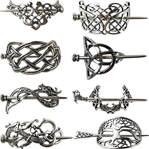 GXXMEI 8 Stück Wikinger keltische Haarspangen Keltischer Knoten Haarspangen Haarspangen Retro Silber Haarspangen Vintage Metall Haarspange Wikinger Schmuck Haarspange Minimalistischer Haarschmuck für Frauen und Mädchen GXXMEI 8 Stück Wikinger keltische Haarspangen Keltischer Knoten Haarspangen Haarspangen Retro Silber Haarspangen Vintage Metall Haarspange Wikinger Schmuck Haarspange Minimalistischer Haarschmuck für Frauen und Mädchen von GXXMEI