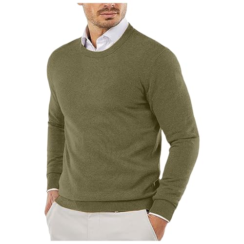 GXYANiaoy Pullover Herren Winter, Merino Wollpullover Warm Strickpulli Langarm Oberteil Cashmere Slim Fit Sweater Fleece Strickpullover Strick Modische Pulli Baumwolle Jumpers Oversize Sweatshirt von GXYANiaoy