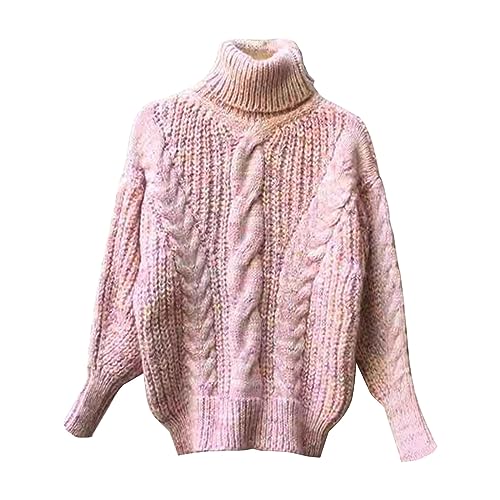 GXYANiaoy Wollpullover Damen v Ausschnitt bunt, Strickpullover Damen, Baumwolle Strickpulli Cashmere Pulli Kaschmir Winterpullover Elegant Wollpullover Lang Pullover Echte Wolle Freizeit Turtleneck von GXYANiaoy