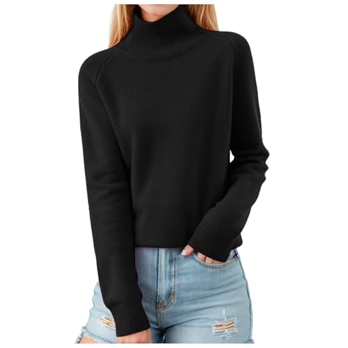 strickpullover damen v ausschnitt oversize, Strickpullover Damen, Merinowolle Sweater Freizeit Pullover Echte Wolle Wollpullover Elegant Strickpulli Cashmere Winterpullover Lang Langarm Pulli von GXYANiaoy