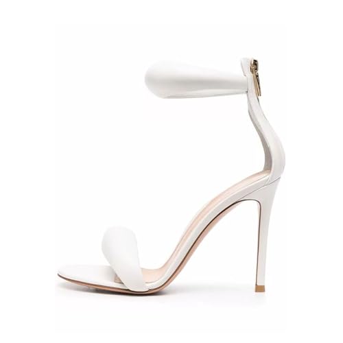 GXYHJVMFPSC High Heels Damen Einriemer Absatz Sandalen Rund Offene Zehen Stiletto Reißverschluss Sommer Party Pumps Schuhe 12 CM-white||42 GXYHJVMFPSC High Heels Damen Einriemer Absatz Sandalen Rund Offene Zehen Stiletto Reißverschluss Sommer Party Pumps Schuhe 12 CM-white||42 von GXYHJVMFPSC