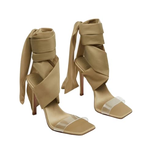 GXYHJVMFPSC High Heels Damen Knöchelriemchen Sandalen Stilettos Square Toe Pumps Party Abendschuhe 12 Cm-apricot||41 GXYHJVMFPSC High Heels Damen Knöchelriemchen Sandalen Stilettos Square Toe Pumps Party Abendschuhe 12 Cm-apricot||41 von GXYHJVMFPSC