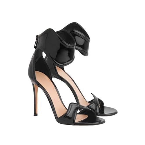 GXYHJVMFPSC High Heels Damen Metallic Pumps Runde Zehenpartie Absatz Sandalen Reißverschluss für Party Hochzeit Schuhe 10 .5CM-Black||numeric_39 GXYHJVMFPSC High Heels Damen Metallic Pumps Runde Zehenpartie Absatz Sandalen Reißverschluss für Party Hochzeit Schuhe 10 .5CM-Black||numeric_39 von GXYHJVMFPSC