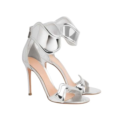 GXYHJVMFPSC High Heels Damen Metallic Pumps Runde Zehenpartie Absatz Sandalen Reißverschluss für Party Hochzeit Schuhe 10 .5CM-Silver||numeric_42 GXYHJVMFPSC High Heels Damen Metallic Pumps Runde Zehenpartie Absatz Sandalen Reißverschluss für Party Hochzeit Schuhe 10 .5CM-Silver||numeric_42 von GXYHJVMFPSC