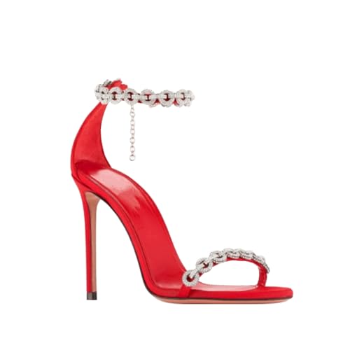 GXYHJVMFPSC High Heels Damen Offene Runde Zehen Stiletto Sandalen Perlenkette Party Hochzeitskleidung Kleid Schuhe 12 CM-red||38 GXYHJVMFPSC High Heels Damen Offene Runde Zehen Stiletto Sandalen Perlenkette Party Hochzeitskleidung Kleid Schuhe 12 CM-red||38 von GXYHJVMFPSC