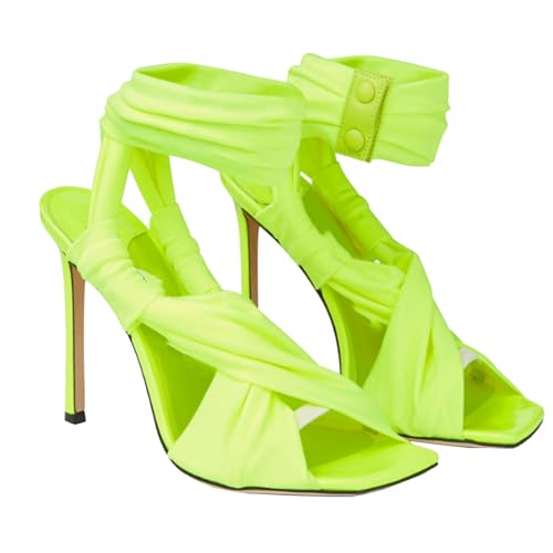 GXYHJVMFPSC High Heels Damen Riemchen Sandalen Schnürung Quadratische Offene Zehen Absatz Kreuz Sommerkleid Hochzeit Stiletto Schuhe 12 Cm-green||41 GXYHJVMFPSC High Heels Damen Riemchen Sandalen Schnürung Quadratische Offene Zehen Absatz Kreuz Sommerkleid Hochzeit Stiletto Schuhe 12 Cm-green||41 von GXYHJVMFPSC