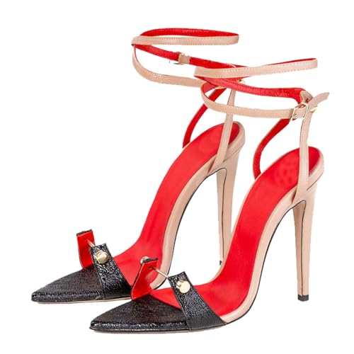 GXYHJVMFPSC High Heels Damen Riemchen Stilettos Spitz Offene Zehen Absatz Sandalen Fesselriemchen Hochzeitskleid Schuhe 12 CM-black||45 定制不退换 GXYHJVMFPSC High Heels Damen Riemchen Stilettos Spitz Offene Zehen Absatz Sandalen Fesselriemchen Hochzeitskleid Schuhe 12 CM-black||45 定制不退换 von GXYHJVMFPSC