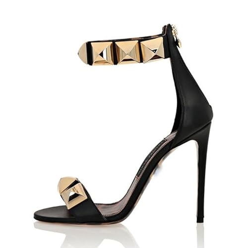 GXYHJVMFPSC High Heels Damen Runde Zehenpartie Sandalen mit Absatz und Reißverschluss Hinten Stiletto Party Abendschuhe 12CM-black||41 定制不退换 GXYHJVMFPSC High Heels Damen Runde Zehenpartie Sandalen mit Absatz und Reißverschluss Hinten Stiletto Party Abendschuhe 12CM-black||41 定制不退换 von GXYHJVMFPSC