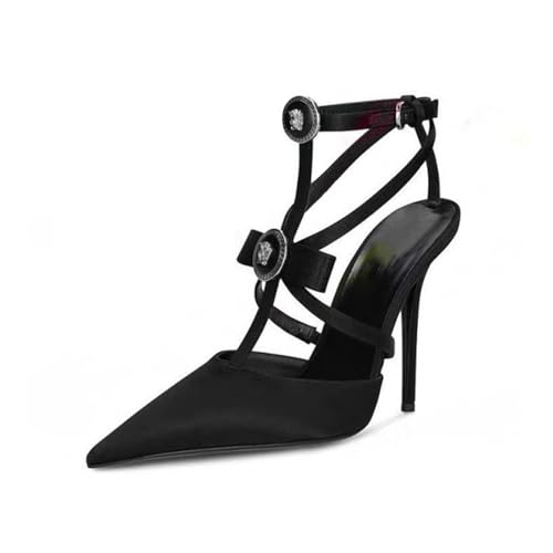 GXYHJVMFPSC High Heels Damen Slingback Spitz Geschlossene Zehen Stiletto Sandalen Slip On Hochzeit Party Abendschuhe 10cm-black||41 GXYHJVMFPSC High Heels Damen Slingback Spitz Geschlossene Zehen Stiletto Sandalen Slip On Hochzeit Party Abendschuhe 10cm-black||41 von GXYHJVMFPSC