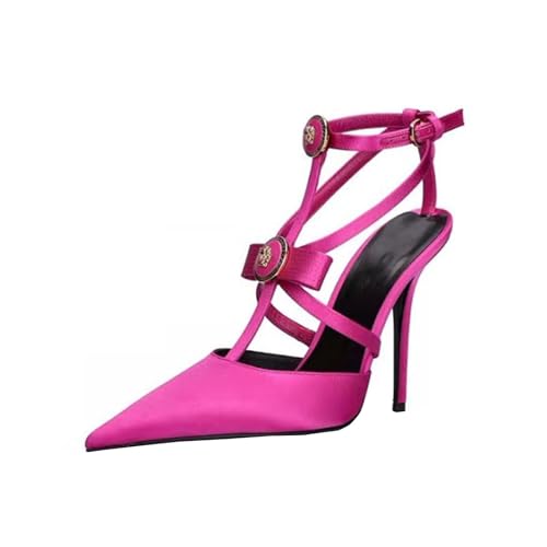 GXYHJVMFPSC High Heels Damen Slingback Spitz Geschlossene Zehen Stiletto Sandalen Slip On Hochzeit Party Abendschuhe 10cm-pink||41 GXYHJVMFPSC High Heels Damen Slingback Spitz Geschlossene Zehen Stiletto Sandalen Slip On Hochzeit Party Abendschuhe 10cm-pink||41 von GXYHJVMFPSC