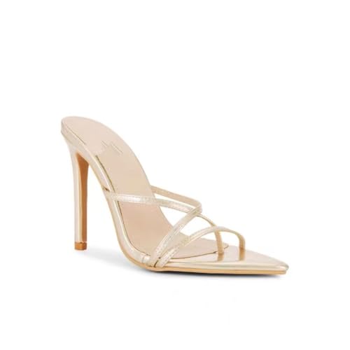 GXYHJVMFPSC High Heels Damen Spitz Offene Zehen Sandalen Slides Tanga Stiletto Rückenfrei Slipper Schuhe 10 CM-Apricot||numeric_41 GXYHJVMFPSC High Heels Damen Spitz Offene Zehen Sandalen Slides Tanga Stiletto Rückenfrei Slipper Schuhe 10 CM-Apricot||numeric_41 von GXYHJVMFPSC