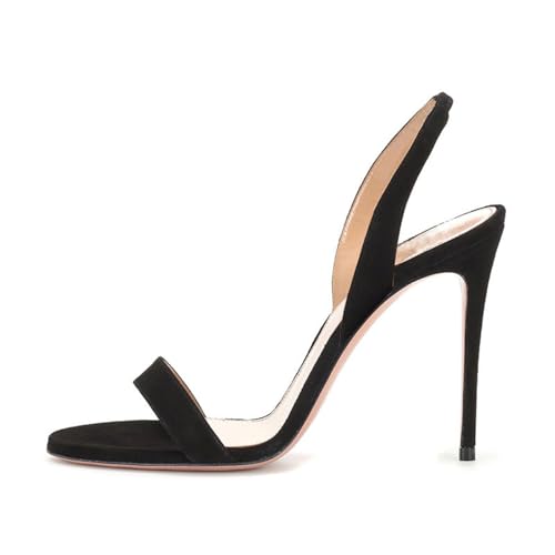 GXYHJVMFPSC High Heels Damen Stiletto Offene Runde Zehen Absatz Sandalen Slingback Sommer Party Lackleder Schuhe 11cm-black||41 GXYHJVMFPSC High Heels Damen Stiletto Offene Runde Zehen Absatz Sandalen Slingback Sommer Party Lackleder Schuhe 11cm-black||41 von GXYHJVMFPSC