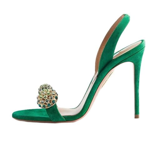 GXYHJVMFPSC High Heels Damen Stilettos Runde Offene Zehen Riemchen Sandalen für Abschlussball Hochzeit Party Schuhe 12CM-green||42 定制不退换 GXYHJVMFPSC High Heels Damen Stilettos Runde Offene Zehen Riemchen Sandalen für Abschlussball Hochzeit Party Schuhe 12CM-green||42 定制不退换 von GXYHJVMFPSC
