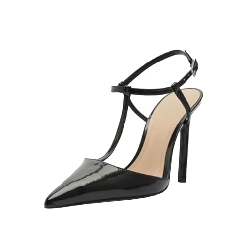 GXYHJVMFPSC High Heels Women's T-Strap Stiletto Pointed Toe Heeled Sandals Ankle Strap Slingback Pumps Party Summer Dress Shoes 12 CM-black||numeric_38 GXYHJVMFPSC High Heels Women's T-Strap Stiletto Pointed Toe Heeled Sandals Ankle Strap Slingback Pumps Party Summer Dress Shoes 12 CM-black||numeric_38 von GXYHJVMFPSC