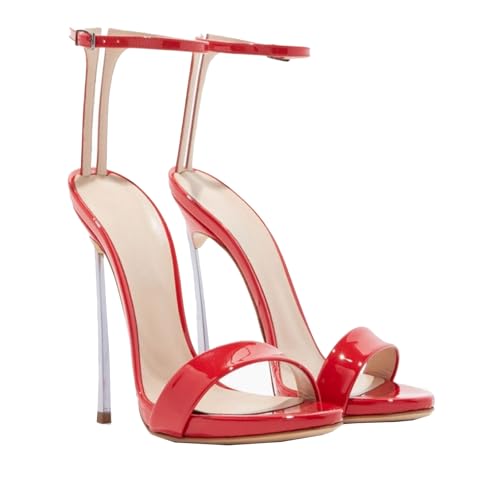 High Heels Damen Runde Zehen Offene Knöchelriemen Absatz Sandalen Party Sommer Kleid Pumps Schuhe 12 cm-red||34 High Heels Damen Runde Zehen Offene Knöchelriemen Absatz Sandalen Party Sommer Kleid Pumps Schuhe 12 cm-red||34 von GXYHJVMFPSC