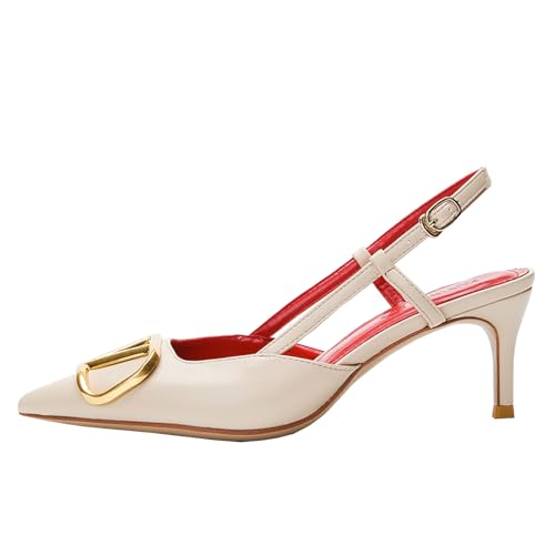 High Heels Womens Pointed Closed Toe Stiletto Slingback Ankle Strap Dress Part Pumps-apricot6cm||Numeric_40 High Heels Womens Pointed Closed Toe Stiletto Slingback Ankle Strap Dress Part Pumps-apricot6cm||Numeric_40 von GXYHJVMFPSC