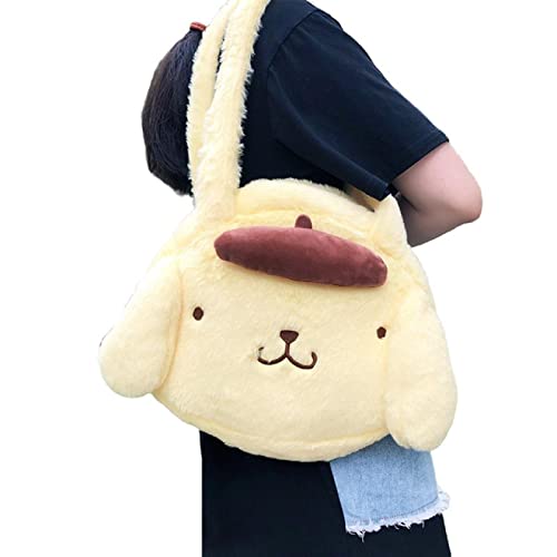 Kawaii Sanrio Plüsch Kuromi My Melody Cinnamoroll Bag Cute Beauty Travel Soft Suffed Anime Plushies Rucksäcke für Mädchen Geschenk Pompompurin-B von GXYMF