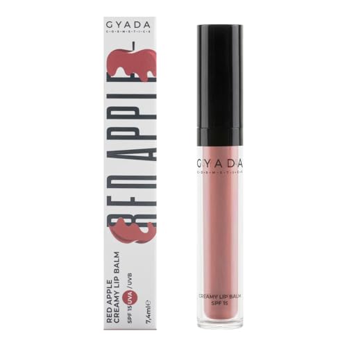 GYADA COSMETICS, Red Apple Creamy Lip Balm SPF15-03 Fuji, Pfirsichrosa Farbtöne, Neutral, Bunte Lippenbalsam mit SPF15, schützt vor UVA- und UVB-Strahlen, nährend und gepolstert, 7,4 ml von GYADA COSMETICS