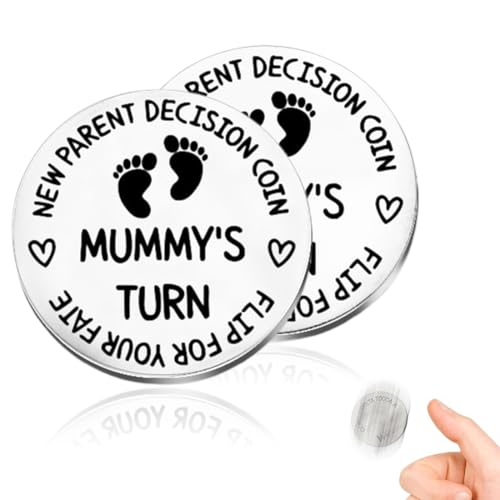 Geschenke Zur Geburt, Geschenke zur Geburt Baby Geschenk Taufgeschenk Junge Mädchen Entscheidungsmünze, Taufgeschenke für mädchen jungen,Neue Eltern Geschenk um eine Entscheidung zu treffen von GYCAQAC