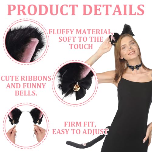 Katzenohren Haarreif,Halloween Stirnband，Katzenohren Stirnband Plüsch, Niedlich Katze Haarbänder Plüsch Weich Haarreif Cartoon Waschgesicht Haarschmuck für Erwachsener Cosplay Kostüm Kostümpartys von GYCAQAC