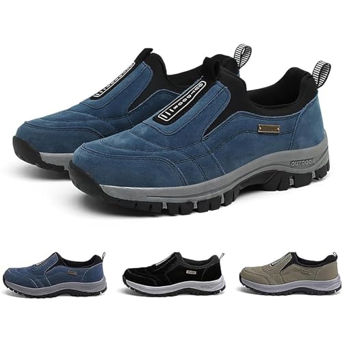 GYCF Schlupfschuhe Orthopädische für Herren,Sportschuhe Freizeitschuhe Mesh Atmungsaktiv Leichtgewichts Bequem Laufschuhe Outdoor Walkingschuhe,Blau,41EU von GYCF