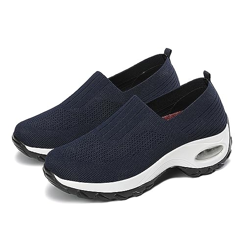 GYCS Damen Schuhe Slip On Sneakers Freizeit Atmungsaktive Fitness Turnschuhe Plattform Air Leichte Outdoor Walking Schuhe,Dark blue,41EU GYCS Damen Schuhe Slip On Sneakers Freizeit Atmungsaktive Fitness Turnschuhe Plattform Air Leichte Outdoor Walking Schuhe,Dark blue,41EU von GYCS