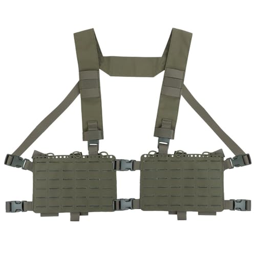 GYDEHUTJ MOLLE Brustgeschirr Mag Placard Split-Front Chassis Modulares Panel Laser Cut 556 762 Pistolen-Magazin-Tasche Jagd Airsoft-Ausrüstung von GYDEHUTJ