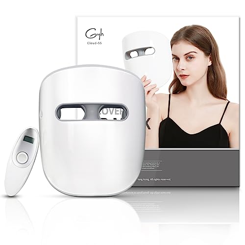 GYH LED Maske Gesicht Lichttherapie, Drahtlose Infrarot Lampen LED Gesichtsmaske Lichttherapie, Blau LED Lichttherapie Maske Gesicht Beauty, Anti-Aging&Falten,Cloud-SS(RB-034) von GYH