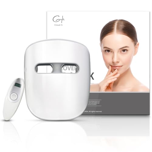 GYH LED Maske Gesicht Lichttherapie, Drahtlose Infrarot Lampen LED Gesichtsmaske Lichttherapie, Blau LED Lichttherapie Maske Gesicht Beauty, Anti-Aging&Falten,Cloud-SS(RB-034) von GYH